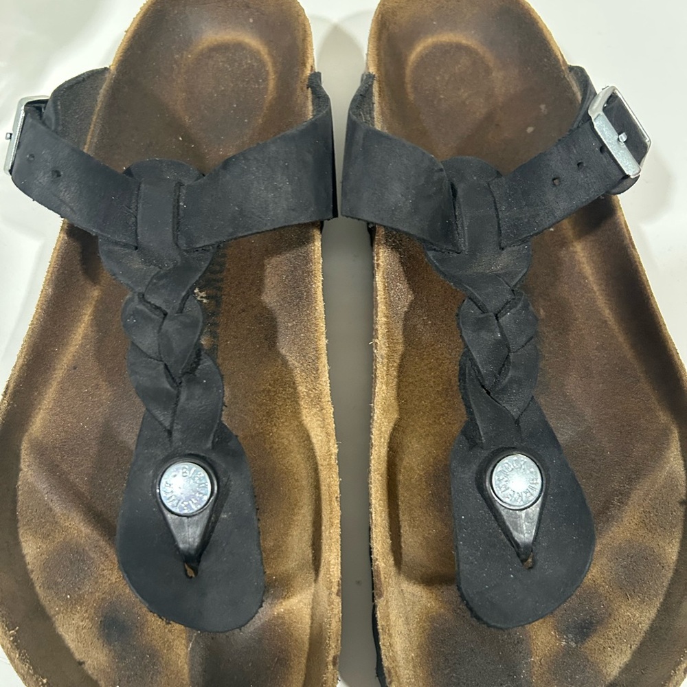 Birkenstock Braided Black Sandals, women’s size (40)9 1/2